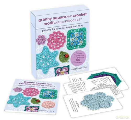 Granny Square and Crochet Motif Card and Book Set: 50 cards and a 64-page book: Patterns for flowers, leaves, and more - Melody Griffiths [KSIĄŻKA]