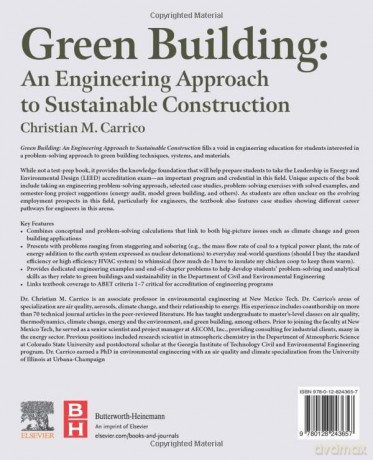 Green Building: An Engineering Approach to Sustainable Construction - Carrico [KSIĄŻKA]
