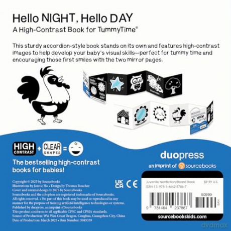 Hello Night, Hello Day: A High-Contrast Book for TummyTime: 8 - duopress [KSIĄŻKA]