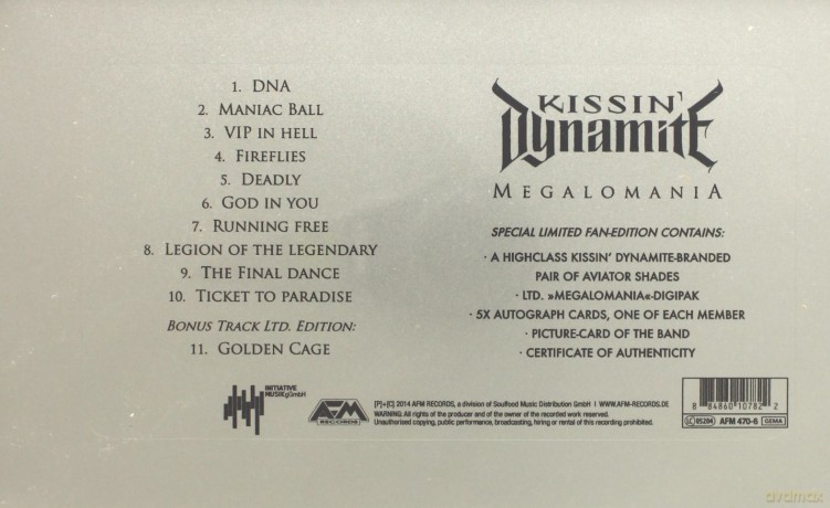 Kissin' Dynamite: Megalomania Limited Edition (Fanbox) [CD]