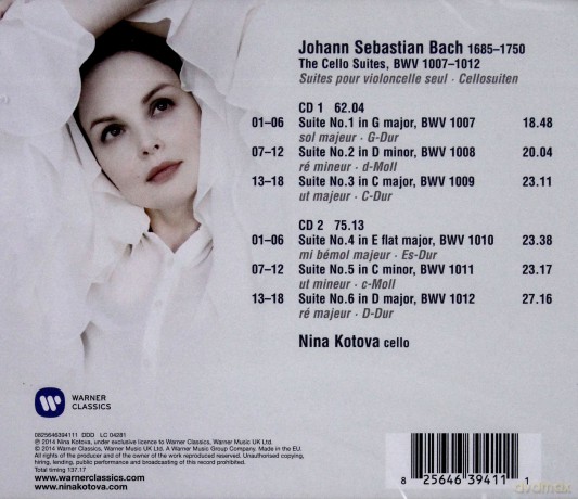 Nina Kotova: Bach: Cello Suites [2CD]
