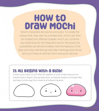 How to Draw Cute Mochi Animals: 100 Adorable Kawaii Cuties Step by Step - Christopher Hart [KOMIKS]