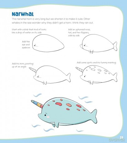 How to Draw Cute Mochi Animals: 100 Adorable Kawaii Cuties Step by Step - Christopher Hart [KOMIKS]
