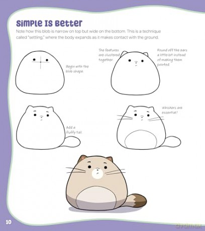 How to Draw Cute Mochi Animals: 100 Adorable Kawaii Cuties Step by Step - Christopher Hart [KOMIKS]