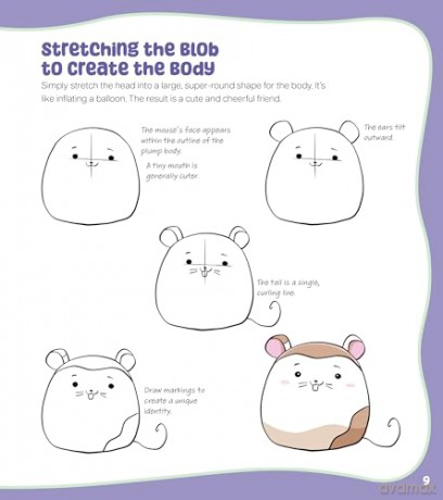 How to Draw Cute Mochi Animals: 100 Adorable Kawaii Cuties Step by Step - Christopher Hart [KOMIKS]