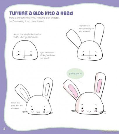 How to Draw Cute Mochi Animals: 100 Adorable Kawaii Cuties Step by Step - Christopher Hart [KOMIKS]