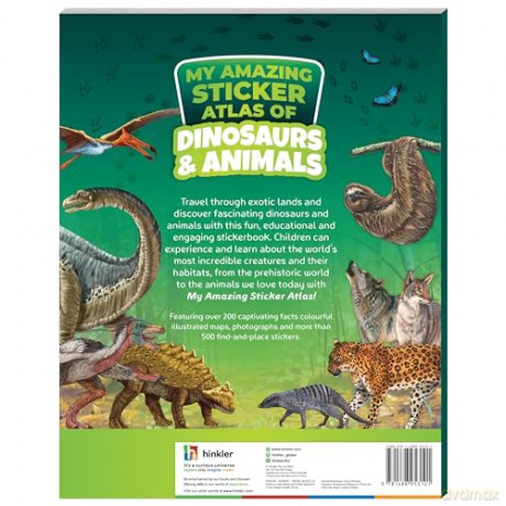 Incredible Sticker Atlas Dinosaurs and Animals [KSIĄŻKA]