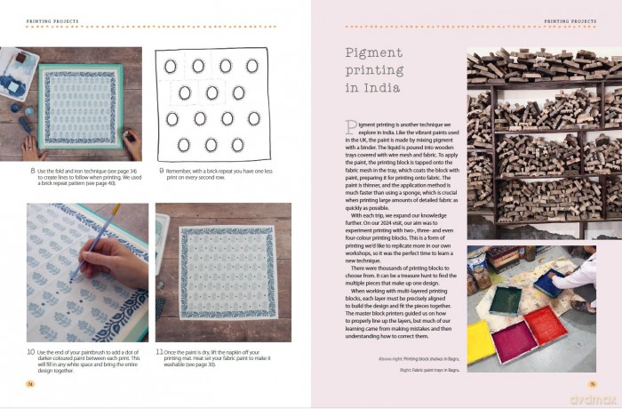 Indian Block Printing: An Inspirational Project Book - Tess Grace [KSIĄŻKA]