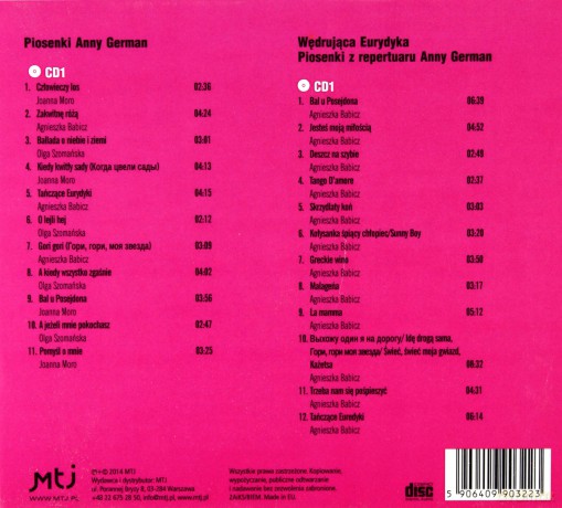 Wędrująca Eurydyka: Piosenki z Repertuaru Anny German [2CD]