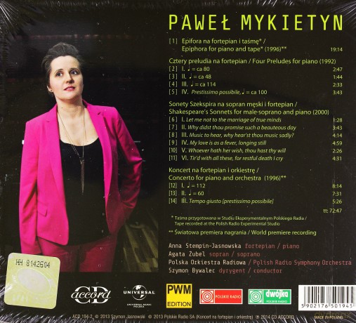 Mykietyn - My Piano: Stempin -Jasnowska Anna, Zubel Agata  [CD]