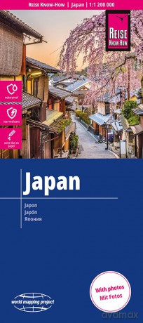 Japan Map 1:1,200,000 scale - Waterproof, Tearproof and with real photos - Reise Know-How [KSIĄŻKA]