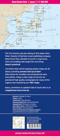 Japan Map 1:1,200,000 scale - Waterproof, Tearproof and with real photos - Reise Know-How [KSIĄŻKA]