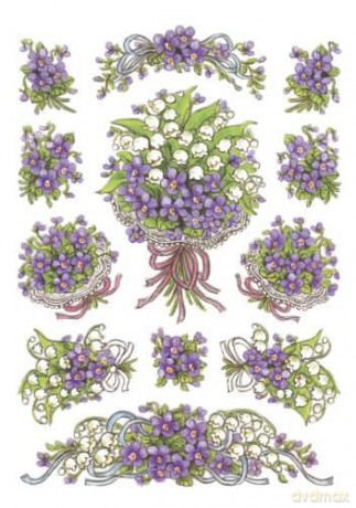 Naklejki Decor Fioletowe Kwiaty /3378/