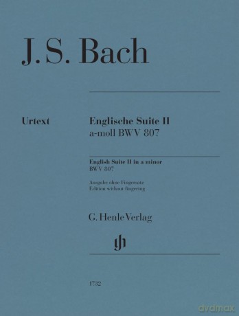 Johann Sebastian Bach: Englische Suite 2 BWV 807 - Piano Sheet Music - Henle Verlag - Johann Sebastian Bach [KSIĄŻKA]