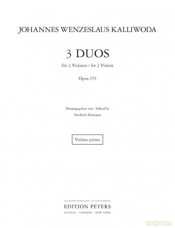 Kalliwoda: 3 Duos Op. 179 - Johannes Wenzeslaus Kalliwoda [KSIĄŻKA]