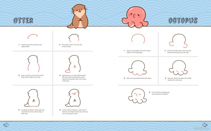 Kawaii Underwater World: Learn How to Draw 80 Adorable Sea Creatures - Olive Yong [KSIĄŻKA]