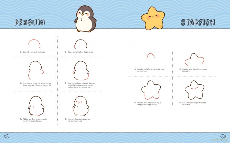 Kawaii Underwater World: Learn How to Draw 80 Adorable Sea Creatures - Olive Yong [KSIĄŻKA]