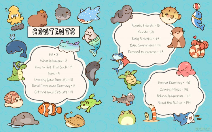 Kawaii Underwater World: Learn How to Draw 80 Adorable Sea Creatures - Olive Yong [KSIĄŻKA]