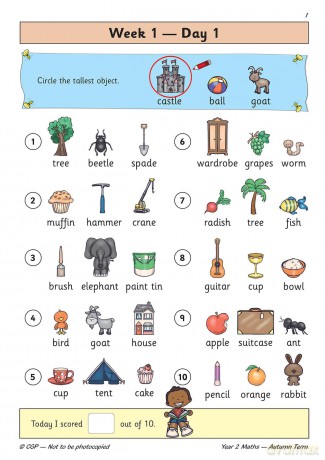 KS1 Maths Year 2 Daily Practice Book: Autumn Term - CGP Books [KSIĄŻKA]