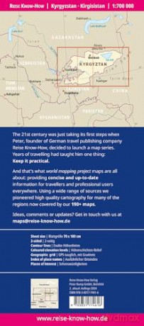 Kyrgyzstan Map 1:700,000 scale - Reise Know How [KSIĄŻKA]