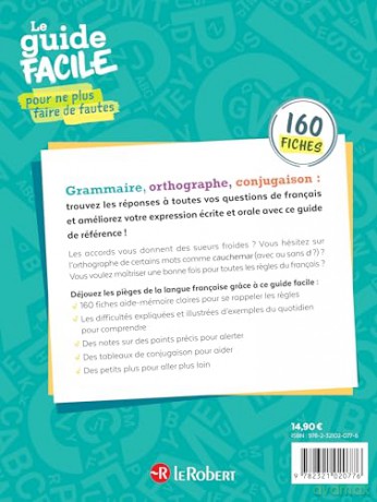 Le Robert - Guide facile pour ne pas faire de fautes: Guide in French so as not to make French language mistakes - Collectif [KSIĄŻKA]