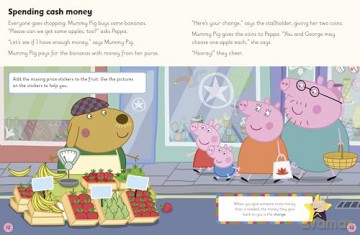 Learn with Peppa: Peppa Learns About Money: A maths sticker storybook - Peppa Pig [KSIĄŻKA]