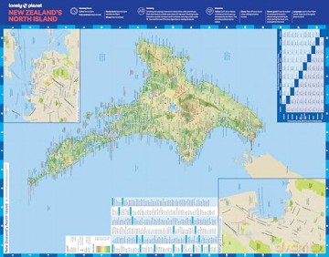 Lonely Planet New Zealand's North Island Planning Map - Lonely Planet [KSIĄŻKA]