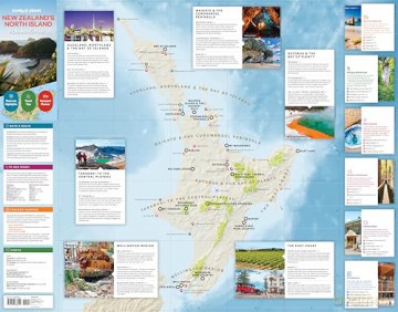 Lonely Planet New Zealand's North Island Planning Map - Lonely Planet [KSIĄŻKA]