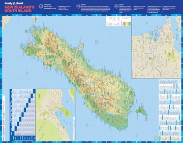 Lonely Planet New Zealand's South Island Planning Map - Lonely Planet [KSIĄŻKA]