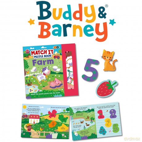 Match It Puzzle Book - Farm - Buddy and Barney [KSIĄŻKA]