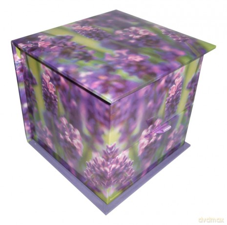 Memo Block - Lavender: A Telephone Companion Block: High-quality block of notepapers in a presentation cube box with built-in drawer - n/a [KSIĄŻKA]