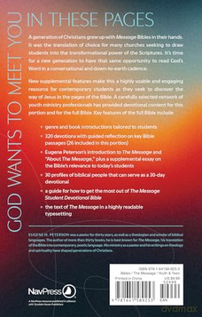 Message Student Devotional Bible: Psalms - Eugene H. Peterson [KSIĄŻKA]