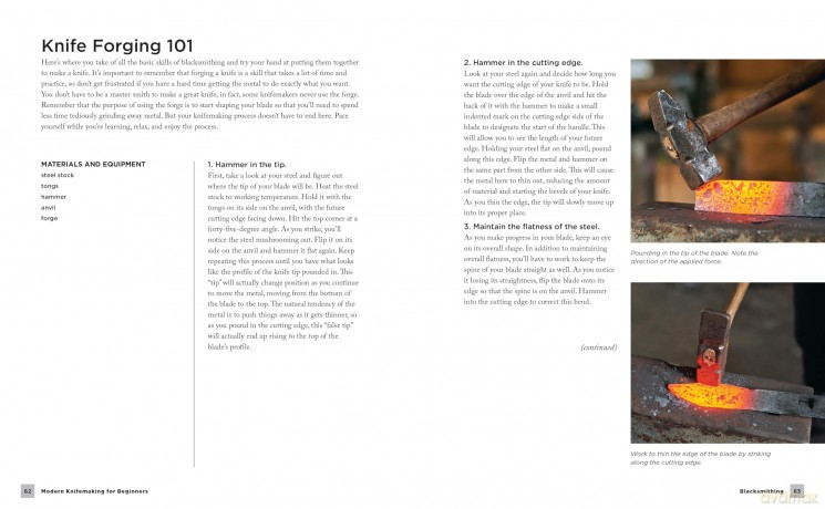 Modern Knifemaking for Beginners: Step-by-step instruction for forging your own knife from expert bladesmiths, including making your own handle, sheath, and sharpening - Laura Zerra [KSIĄŻKA]