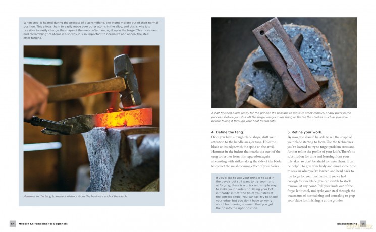 Modern Knifemaking for Beginners: Step-by-step instruction for forging your own knife from expert bladesmiths, including making your own handle, sheath, and sharpening - Laura Zerra [KSIĄŻKA]