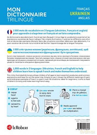 Mon dictionnaire trilingue français, anglais, ukrainien: 1000 mots pour parler le français - Claude Collectif [KSIĄŻKA]