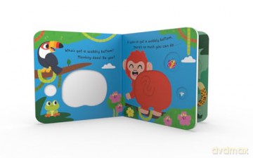 Monkey's Wobbly Bottom: A fun-filled new interactive novelty board book series with sliders to wobble! - Kit Frost [KSIĄŻKA]