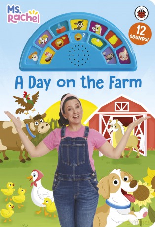 Ms Rachel: A Day on the Farm: An Interactive Read and Listen Noisy Sound Book with 12 Fun Sounds - Ms Rachel [KSIĄŻKA]