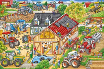 My Big Wimmelbook- Tractors Everywhere - Max Walther [KSIĄŻKA]