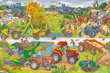 My Big Wimmelbook- Tractors Everywhere - Max Walther [KSIĄŻKA]
