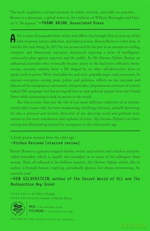 My Glorious Defeats: Hacktivist, Narcissist, Anonymous: A Memoir - Barrett Brown [KSIĄŻKA]