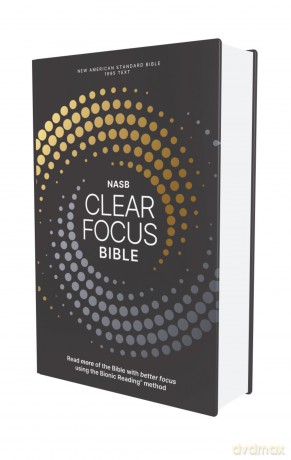 NASB, Clear Focus Bible, Hardcover, Charcoal/Gold: Read more of the Bible with better focus - Zondervan [KSIĄŻKA]