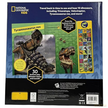 National Geographic Kids: Dangerous Dinosaurs Sound Book - PI Kids [KSIĄŻKA]