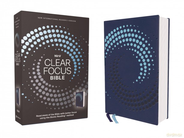 NIrV, Clear Focus Bible, Leathersoft, Navy: Read more of the Bible with better focus - Zondervan [KSIĄŻKA]