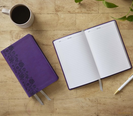NKJV Personal Size End-of-verse Reference Bible with Journal SET, Purple Leathersoft, Comfort Print - Thomas Nelson [KSIĄŻKA]