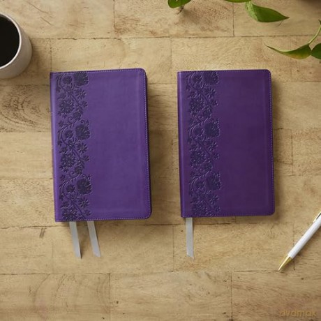 NKJV Personal Size End-of-verse Reference Bible with Journal SET, Purple Leathersoft, Comfort Print - Thomas Nelson [KSIĄŻKA]