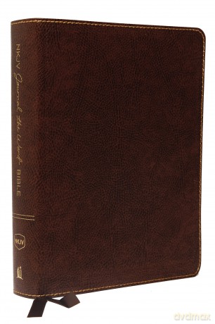 NKJV, Journal the Word Bible, Bonded Leather, Brown, Red Letter, Comfort Print: Reflect, Journal, or Create Art Next to Your Favorite Verses - Thomas Nelson [KSIĄŻKA]