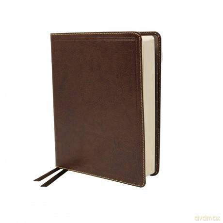 NKJV, Journal the Word Bible, Bonded Leather, Brown, Red Letter, Comfort Print: Reflect, Journal, or Create Art Next to Your Favorite Verses - Thomas Nelson [KSIĄŻKA]