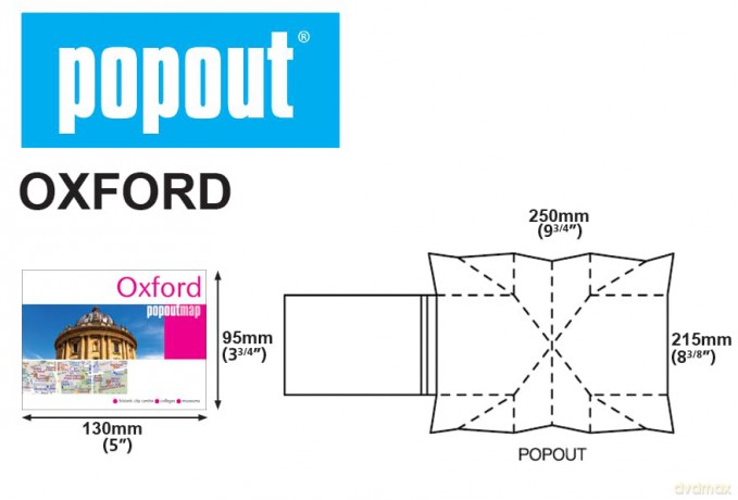Oxford PopOut Map: pocket-size, pop up, city map of Oxford city centre including top sights not to be missed - PopOut Maps [KSIĄŻKA]