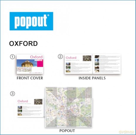 Oxford PopOut Map: pocket-size, pop up, city map of Oxford city centre including top sights not to be missed - PopOut Maps [KSIĄŻKA]