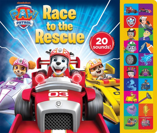 PAW Patrol Chase, Marshall, Skye, and More! - Race to the Rescue 20-Button Sound Book - PI Kids - PI Kids [KSIĄŻKA]